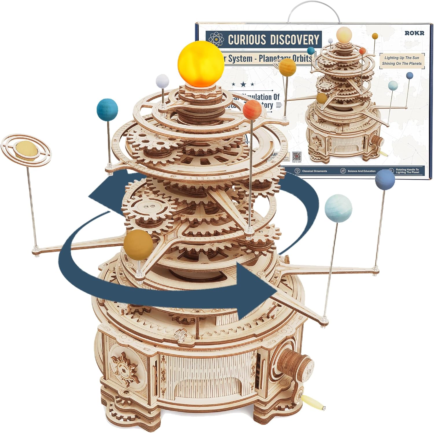3D Wooden Puzzles for Adults-O - Solar System Orrery ulasan dan harga