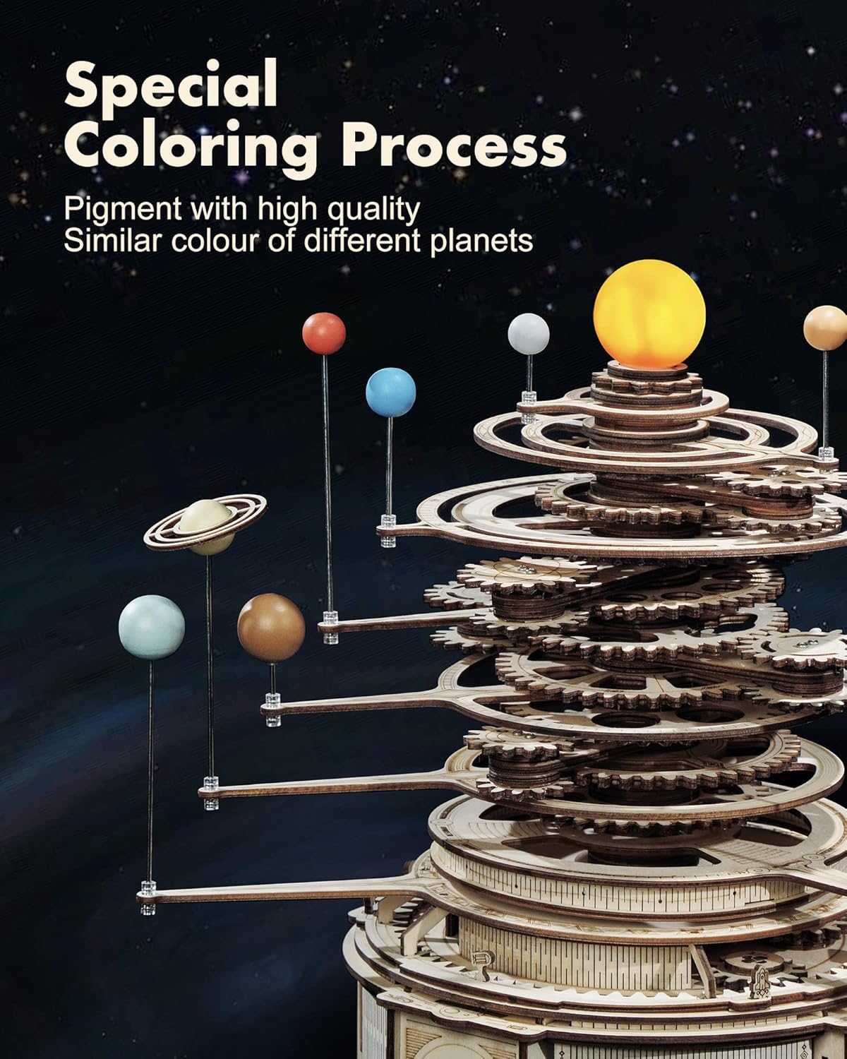 3D Wooden Puzzles for Adults-O - Solar System Orrery ulasan dan harga