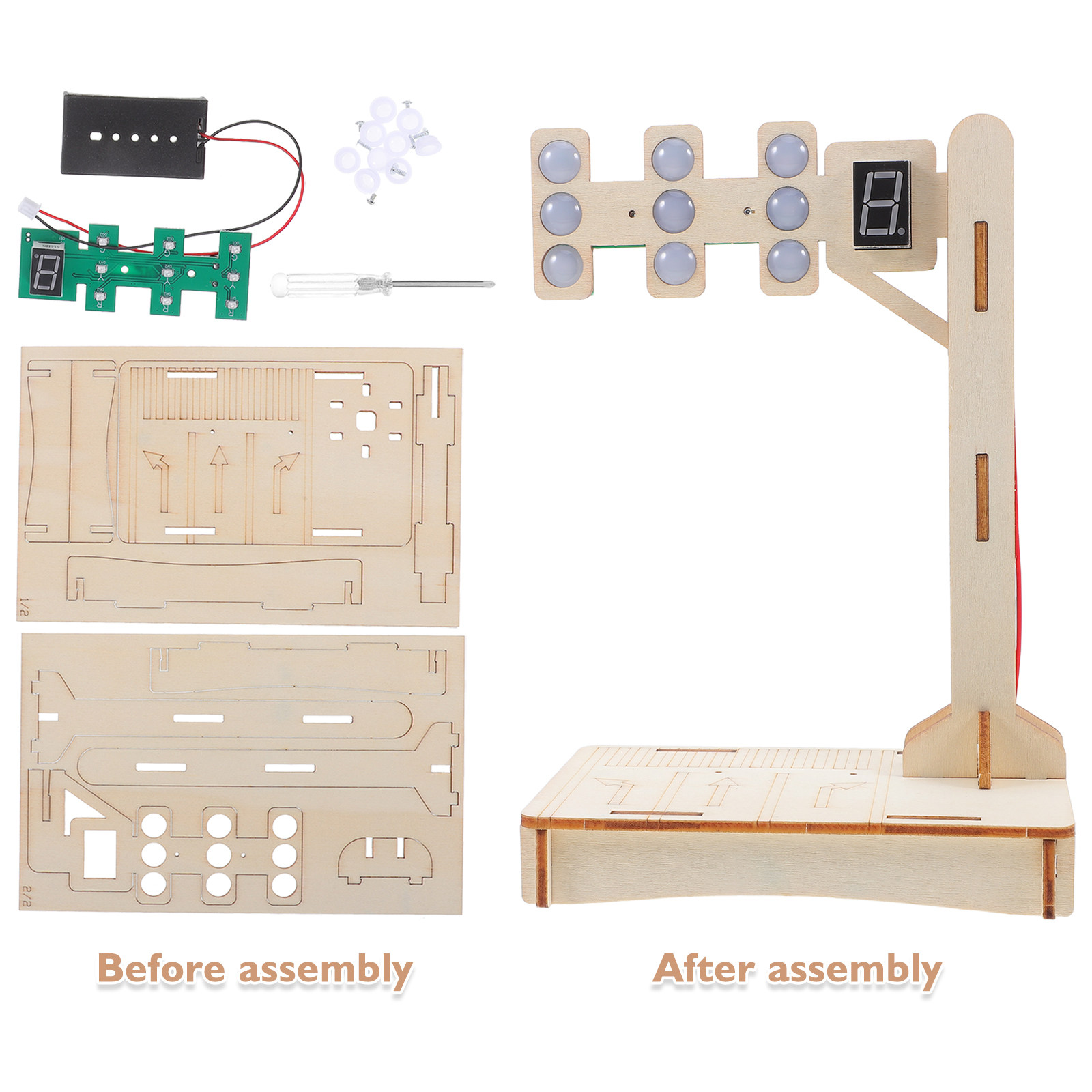 1Set Traffic Signal Science Ki - Science Project Diy ulasan dan harga