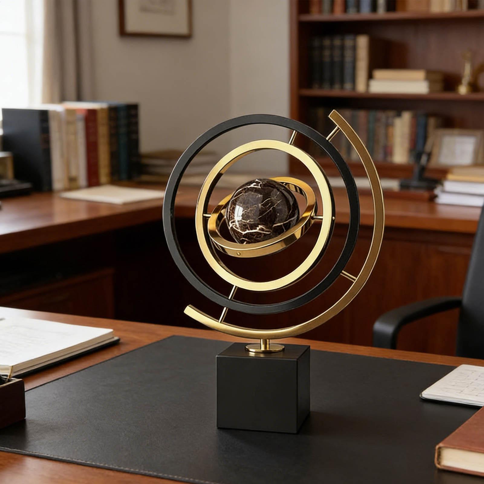 Rotating Globe Metal Ornament  - Solar System Orrery ulasan dan harga