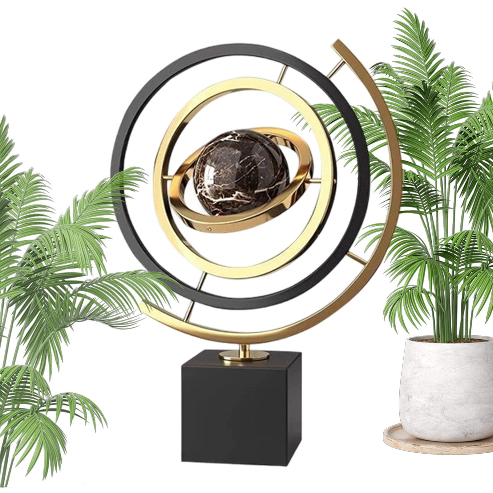 Rotating Globe Metal Ornament  - Solar System Orrery ulasan dan harga