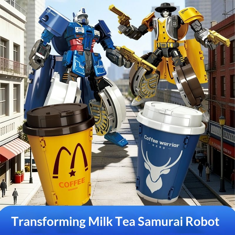 Transforming toy milk tea warr - Science Robotics ulasan dan harga