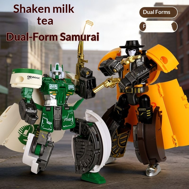 Transforming toy milk tea warr - Science Robotics ulasan dan harga