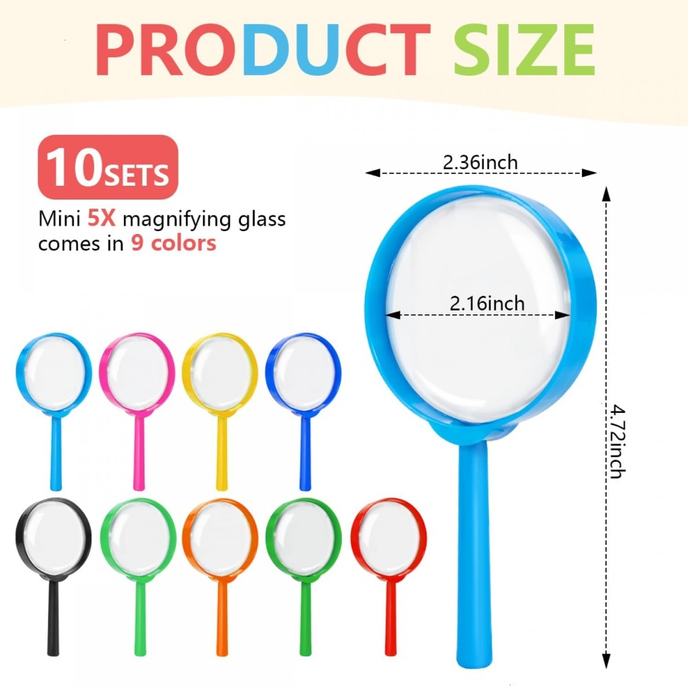 10 PCS Mini Magnifying Glass f - Hobby Is Science ulasan dan harga