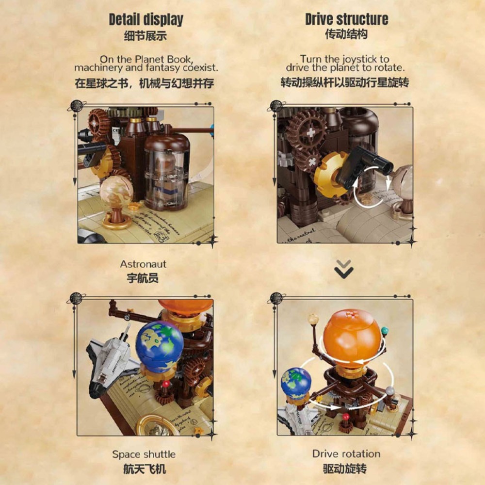 672PCS STEM Building Blocks So - Solar System Orrery ulasan dan harga