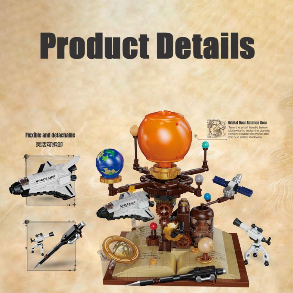 672PCS STEM Building Blocks So - Solar System Orrery ulasan dan harga