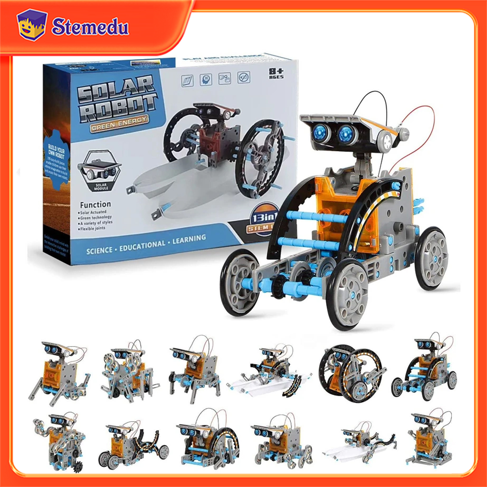 13 in 1 Solar Powered Robot Sc - Science Robotics ulasan dan harga